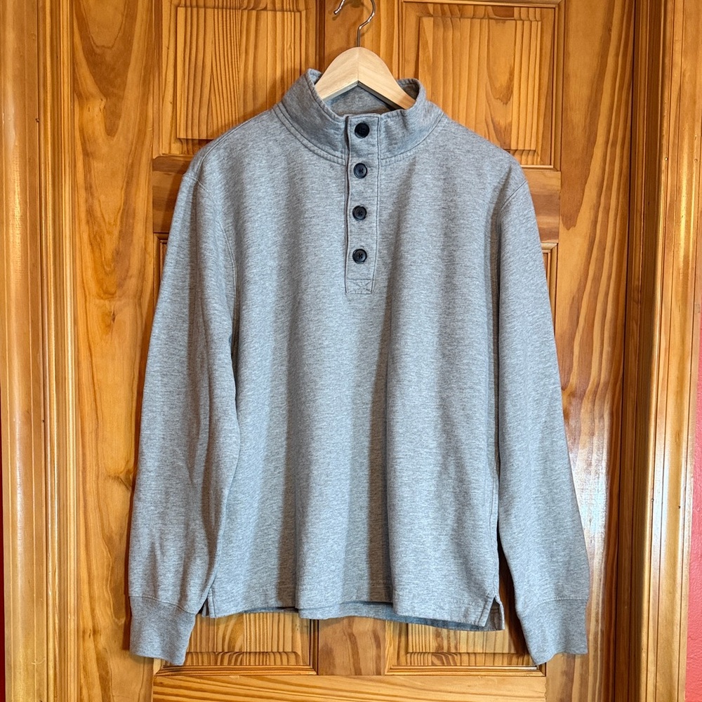 J. Crew Heathered Gray Authentic Fleece Men’s Medium